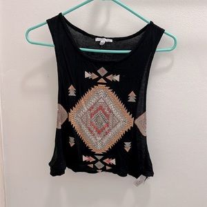 Crop muscle tank in Aztec